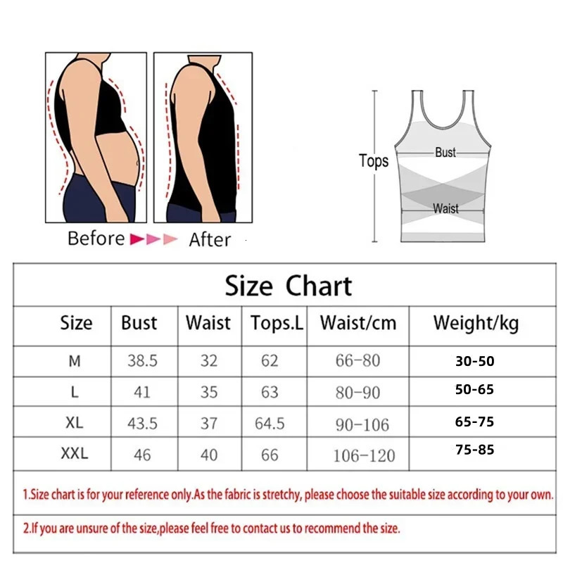 Men Compression Shirts for Men Shapewear Chest Abdomen Control Body Shaper Slimming Undershirt Workout Vest Tank Top 250409