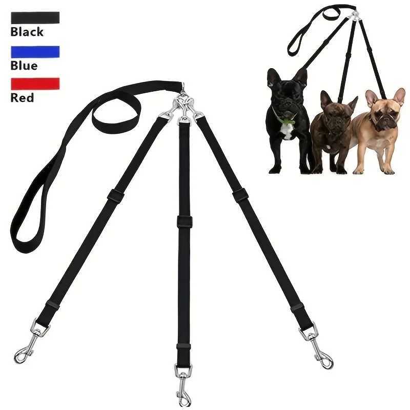 Durable 3-in-1 Nylon Dog Leash with Padded Handle for Outdoor Walking Car Travel Hiking and Camping - Three-Way Pet Leash J251110
