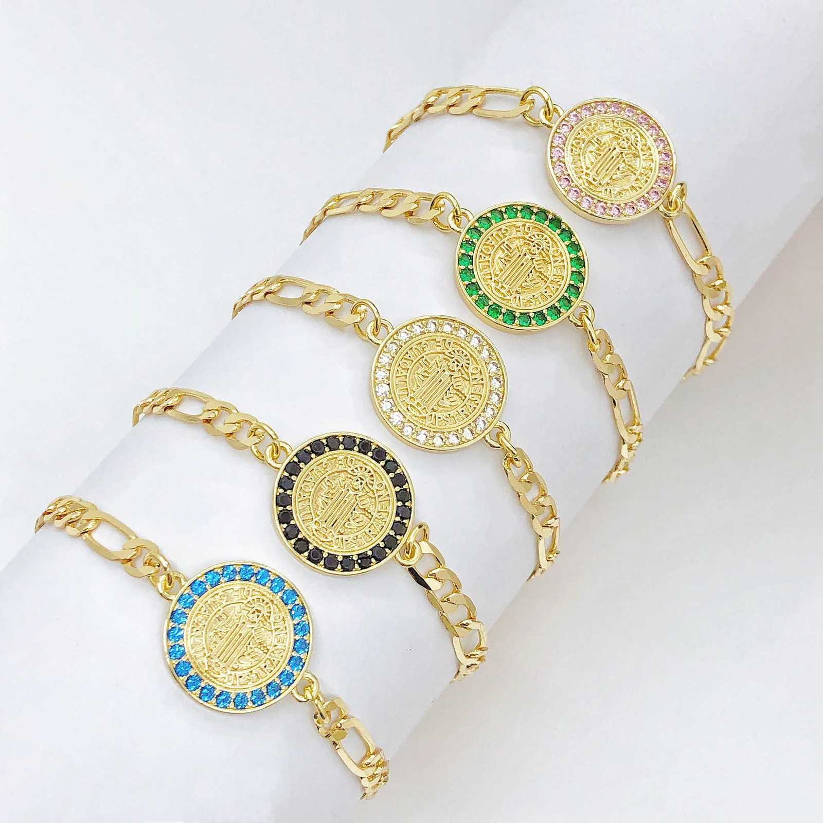 Fashion Men Women Religious Figure Adjustable Bracelet High-Quality Party Gold-Plated Zircon Jewelry for Daily WearT251110