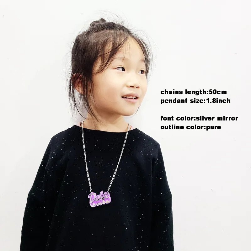 Fashion Customized Name Words Personalized Letter Initial Gold Choker Chain Love Necklace Pendant Nameplate Gift C4 250409