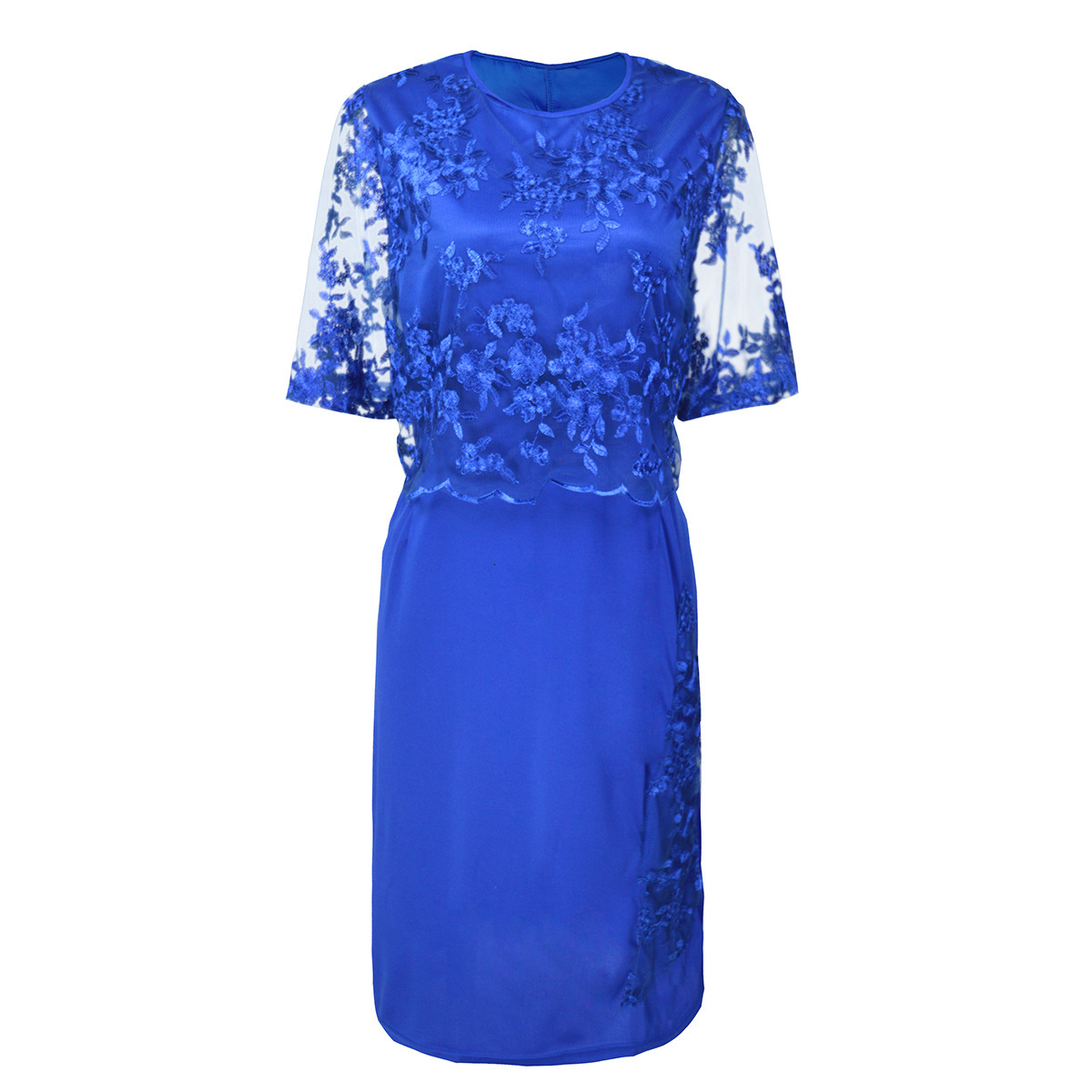 Hot selling lace stitching fake two-piece set of chubby oversized dresses in three colors and eight sizes