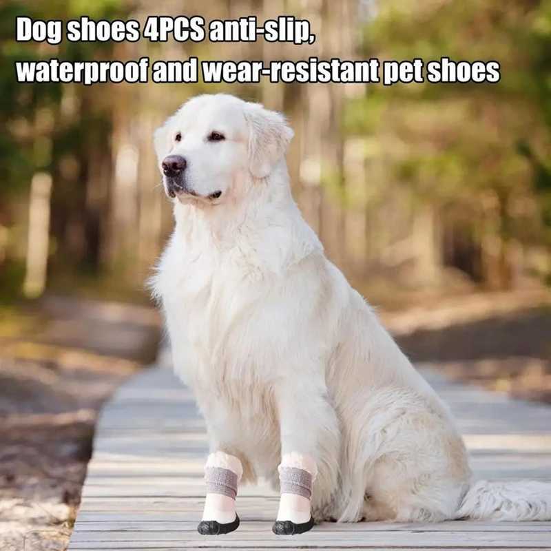 New Arrival 4pcs dog shoes for winter comfort and warmth pet dog Chihuahua rain boots waterproof outdoor anti slip puppy sports shoes Z250409