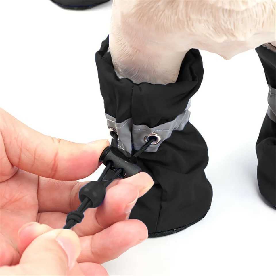 New Arrival 4 waterproof puppy shoes - protect your pets paws and keep them dry outdoor rain boots for dogs Z250410