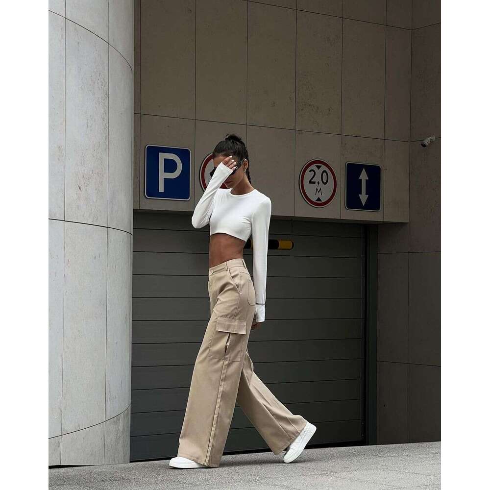 2024 autumn winter new European and American commuting high waisted work casual versatile pants for women