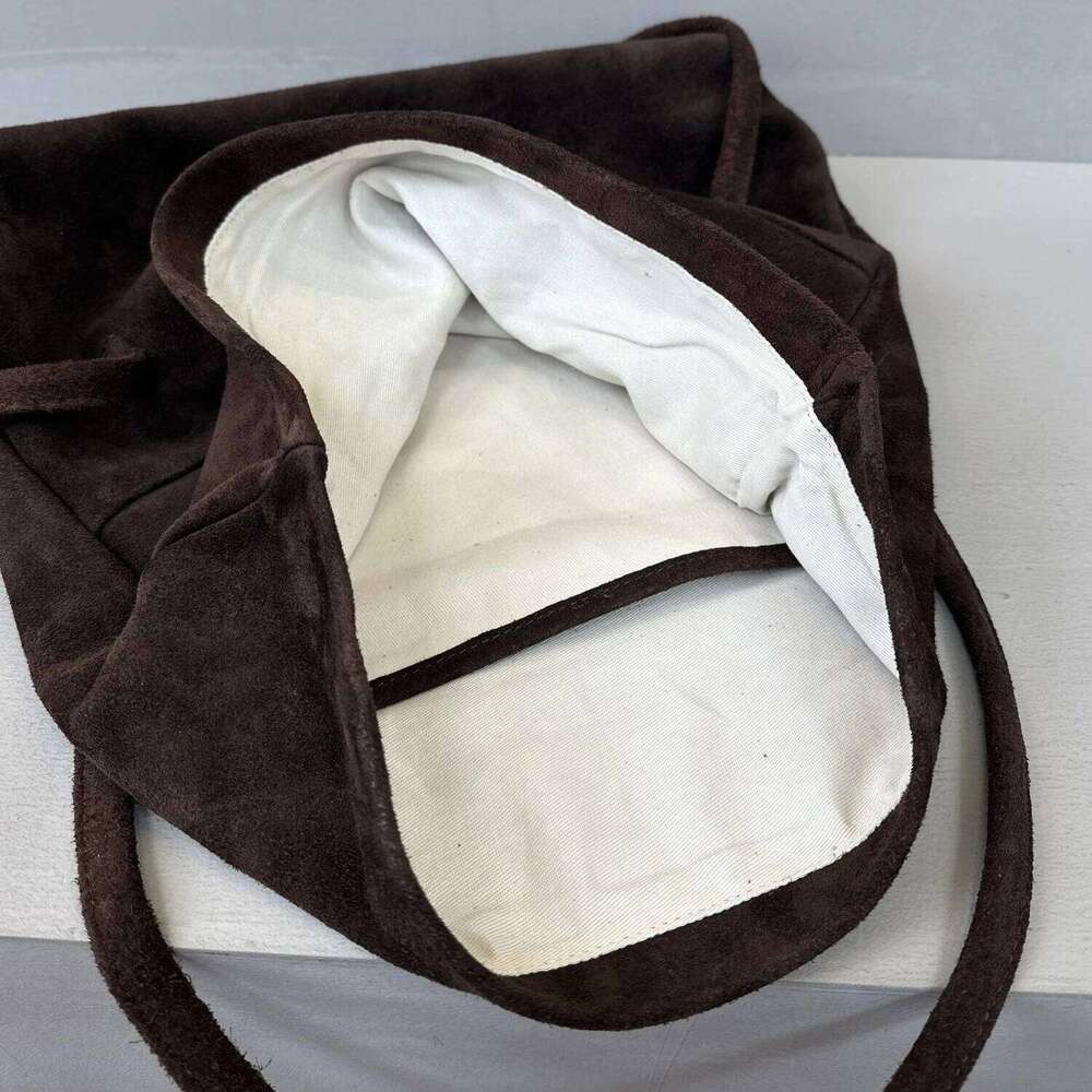 Matte Cowhide Tote Autumn Winter New Armpit Lazy Relaxed Suede Vintage Large Capacity Portable Shoulder Women's Bag 251110