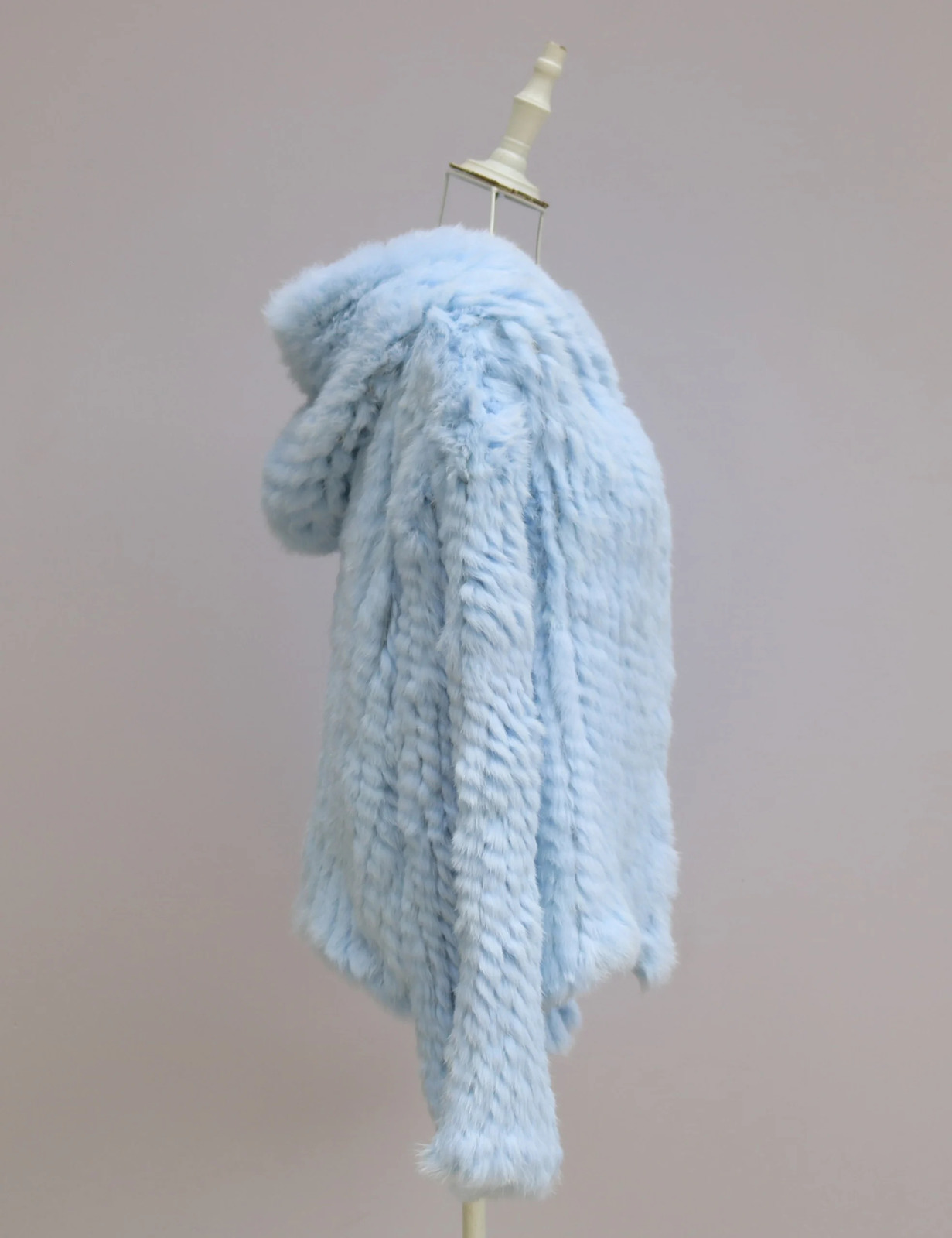 Real Rabbit Fur Coat for Women Encrypted Thickened Handmade Doublesided Woven Hooded Korean Style Autumn and Winter 251110