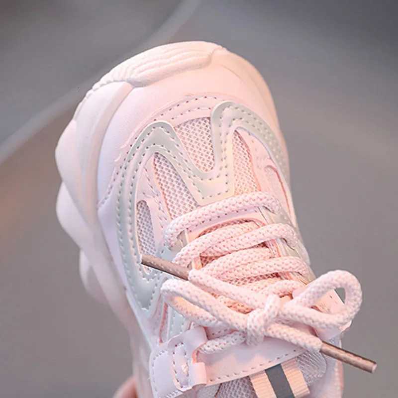 Children Spring Autumn New Sneakers Kids Mesh Breathable Fashion Convenient HoopLoop Tenis All-match Thick Sole Casual Shoes W251110