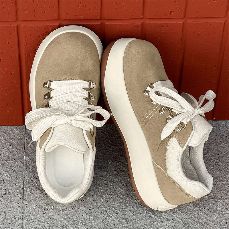 Niche Versatile Spring Summer New Low-top Loafers Men Thick-soled Sports Casual Sneakers Big-toe Shoes Z212