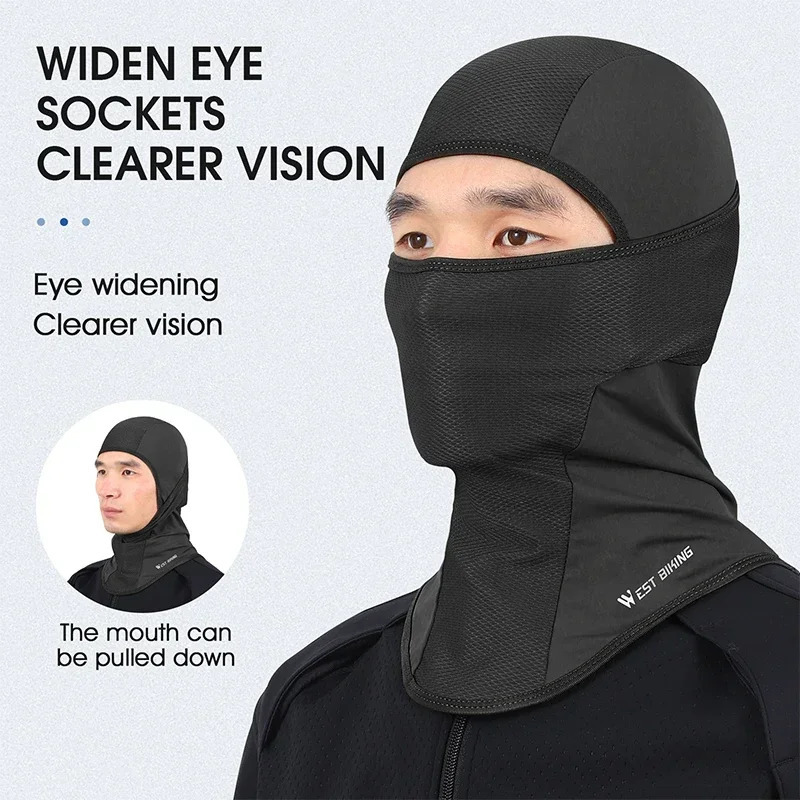 WESTBIKING Mens Bicycle Hat Summer Cool Breathable Motorcycle Helmet Inner Hat Fishing Bicycle Anti UV Ice SILK Balaclava Headwear 250408