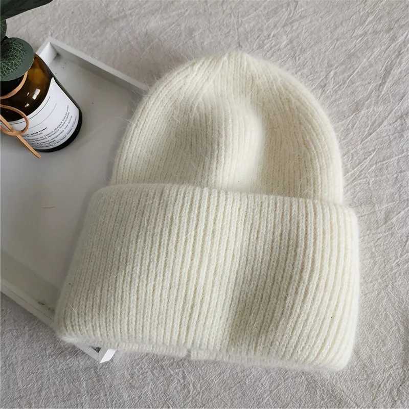 Rabbit Fur Knitted Beanie Hat Winter Warm Soft Fleece Lined Outdoor Activities Daily Streetwear Women Unisex Fashion WinterXJ251110