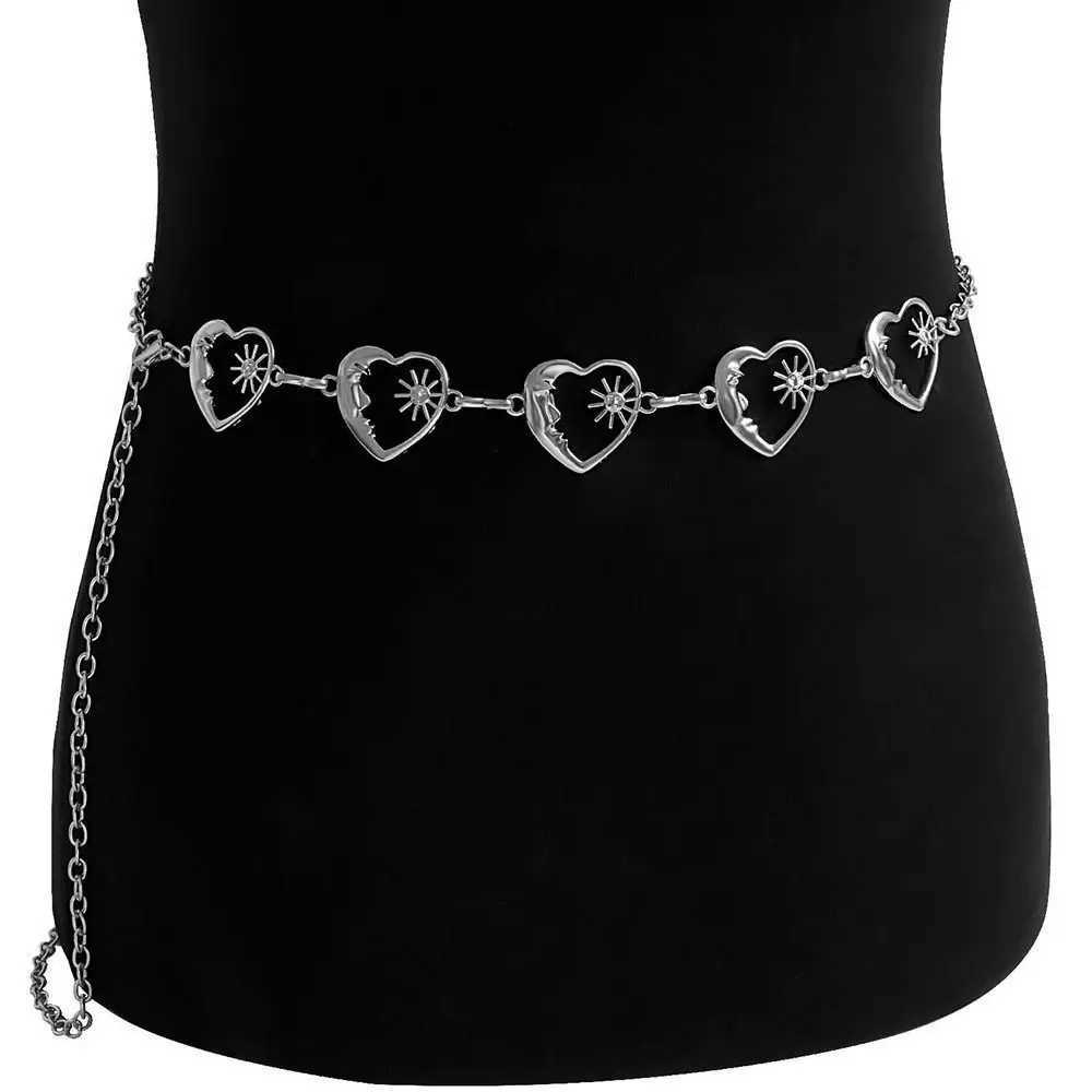 Punk Hip Hop Full Match Waist Chain Love Retro Metal Wand Strap Retro Dress High Waist Chain Strap X250410