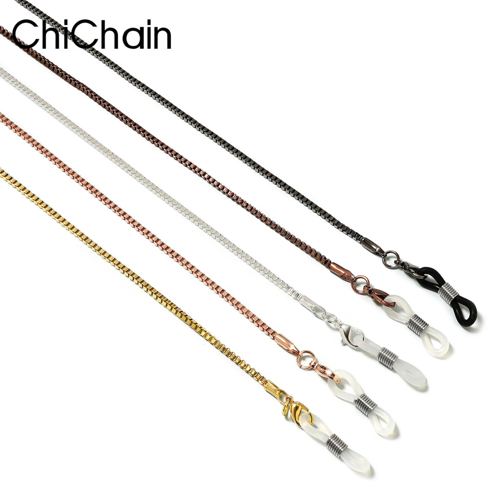 Retail exquisite metal eyeglass chain glasses sunglasses strap holder 4 different colors 250410