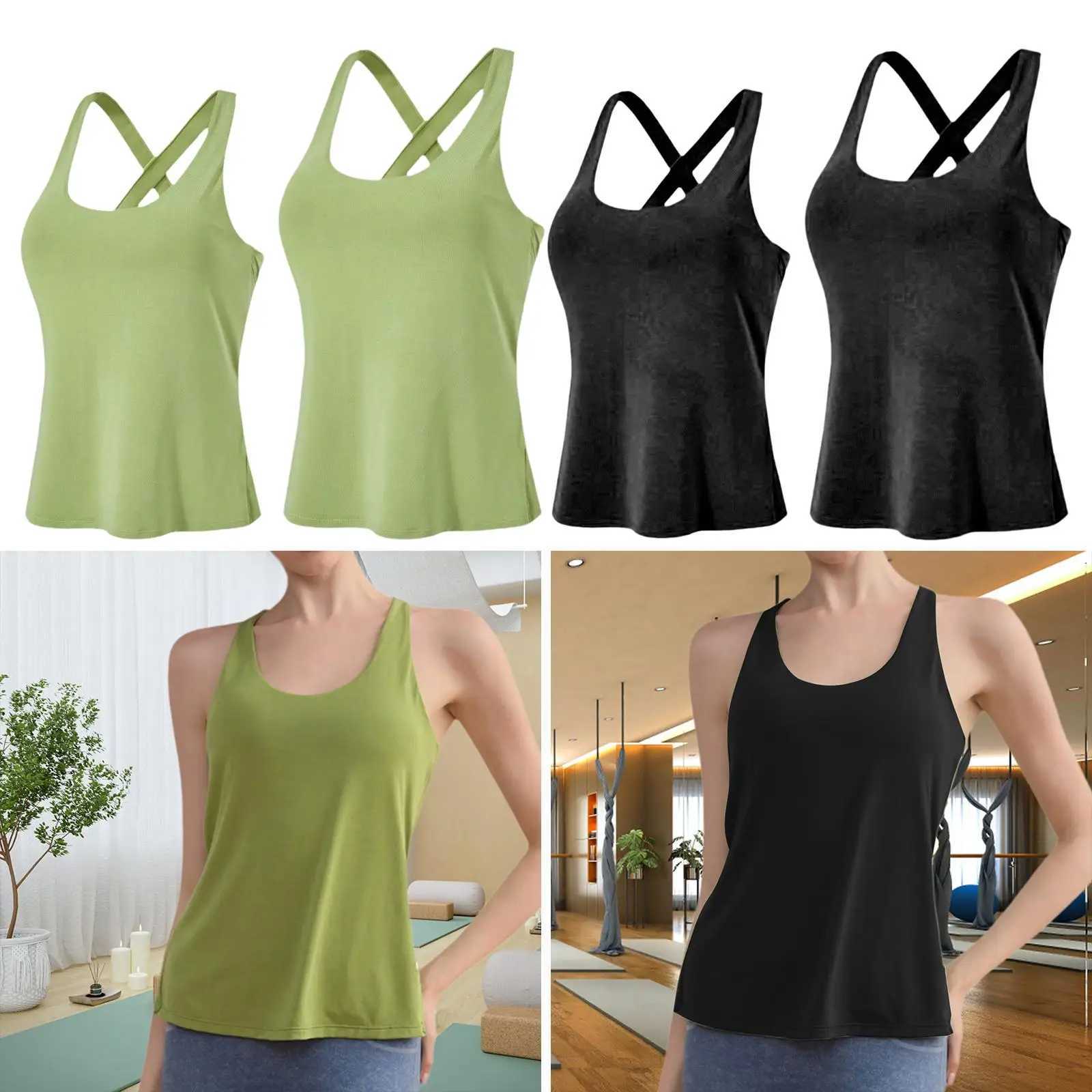 Womens Sports Yoga Tank Top Training Pilates Trend Gym Training Sports TankXJ250410