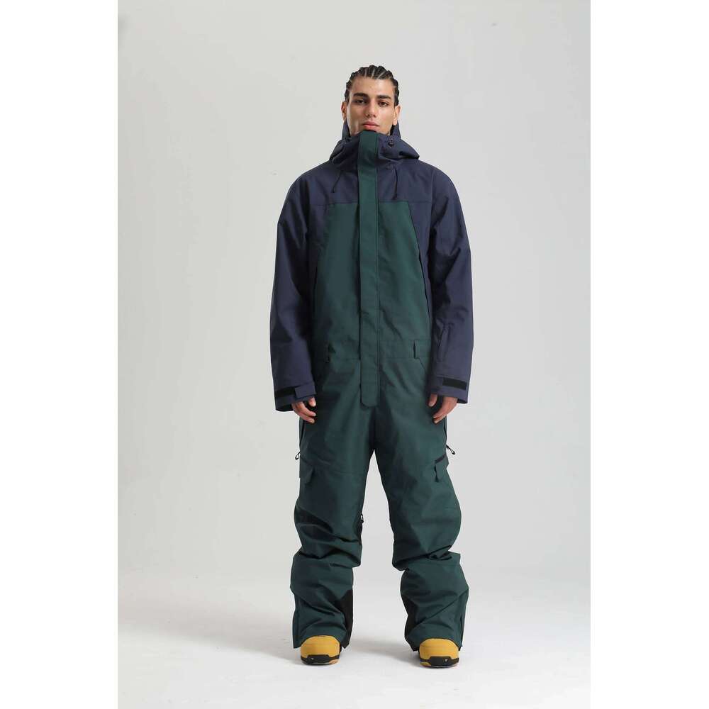 Unisex Ski Jumpsuit - Waterproof Windproof Thermal One-Piece Snowsuit For Alpine Breathable Couples Snow Gear