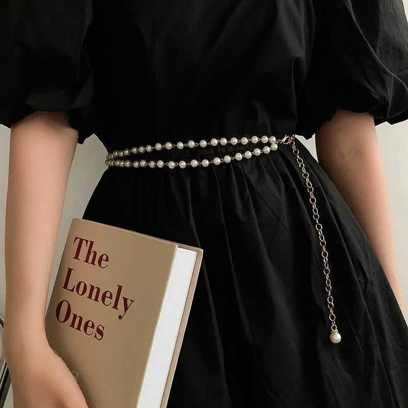 Summer clothing accessories tassel imitation pearl strap used for retro patterned belly dance waist dress accessories X250410