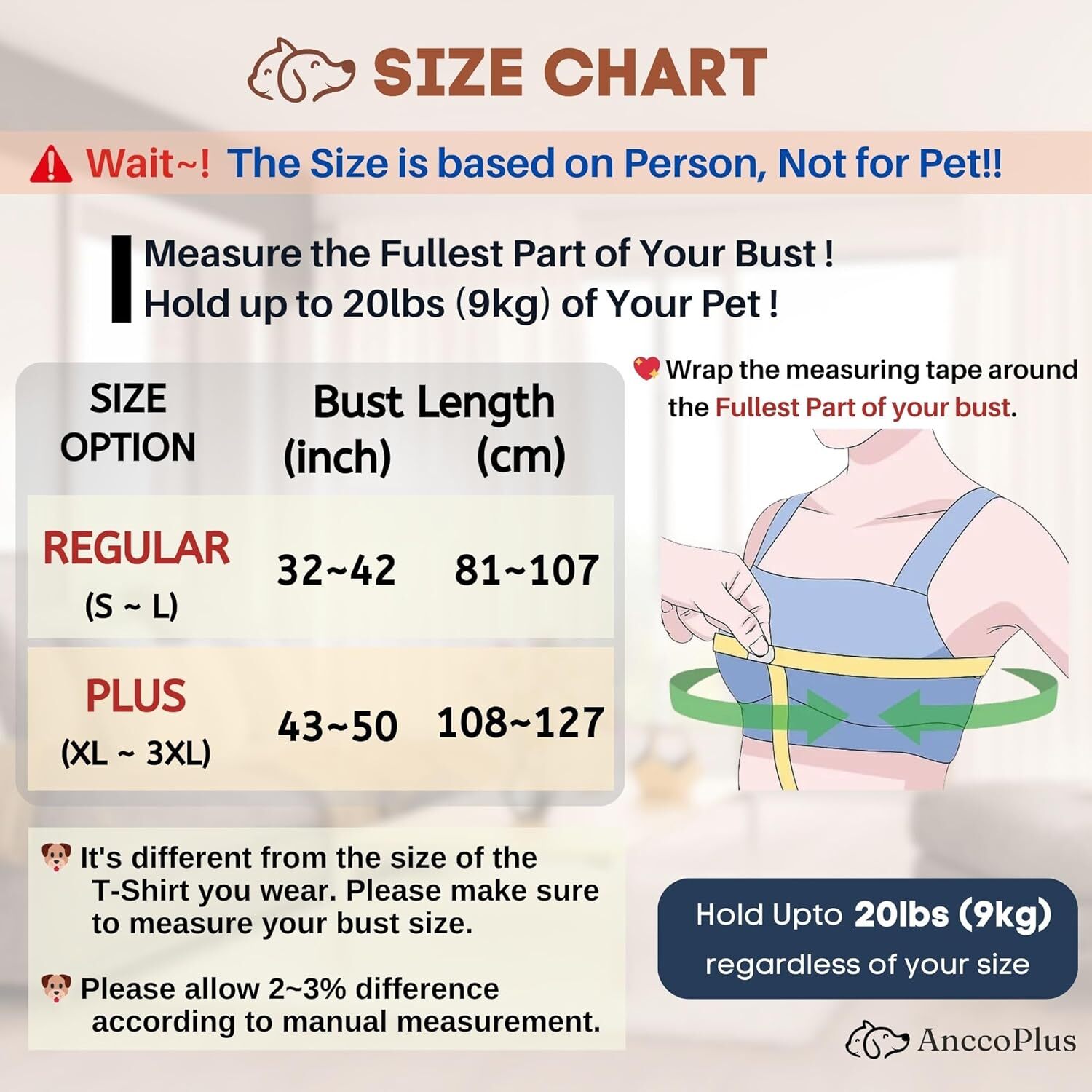anccoplus puppy sling forward facing dog sling handsfree cat sling adjustable size to reduce back pain soft cotton premium dog sling sling regular