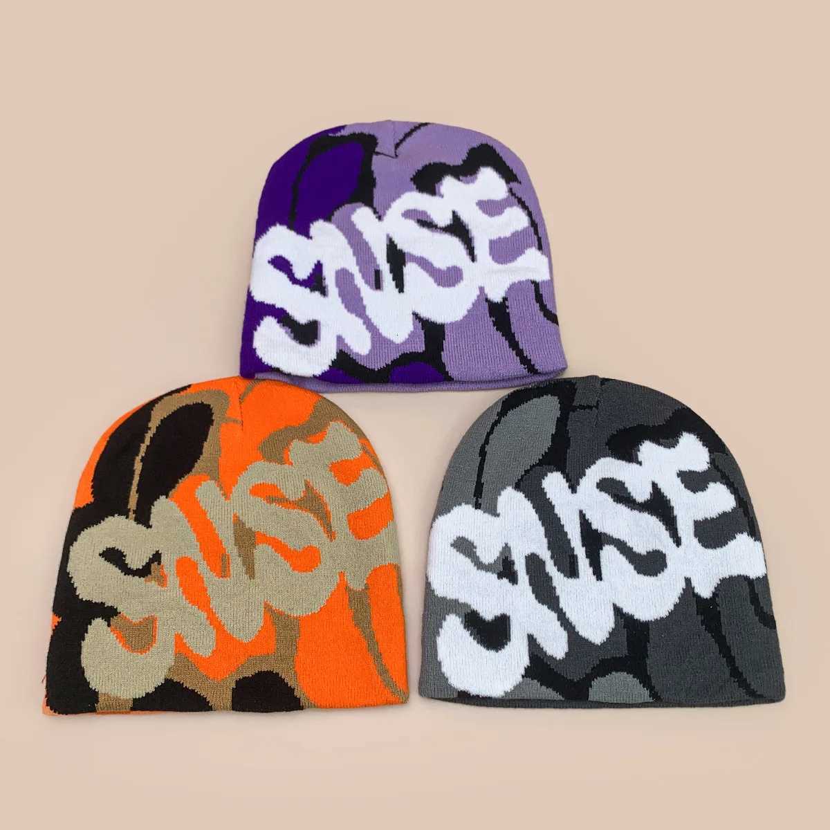 Unisex Trend Knitted Hats Color Block Warm Personal Beanies Autumn Winter New Versatile Street Fashion Hip Hop Niche SkateXJ251110