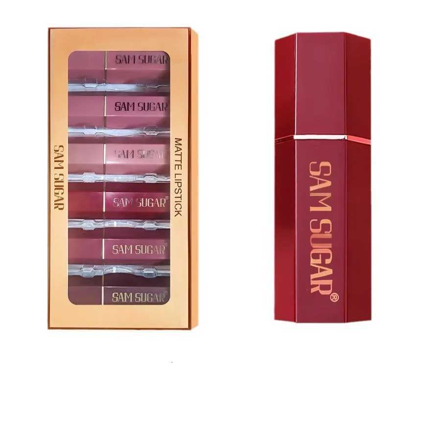 SAM SUGAR 6pcs Set Matte Long Lasting Lipstick Kit Waterproof Sweatproof Non-sticky Easy Color Velvet Moisturizing LipstickT251110