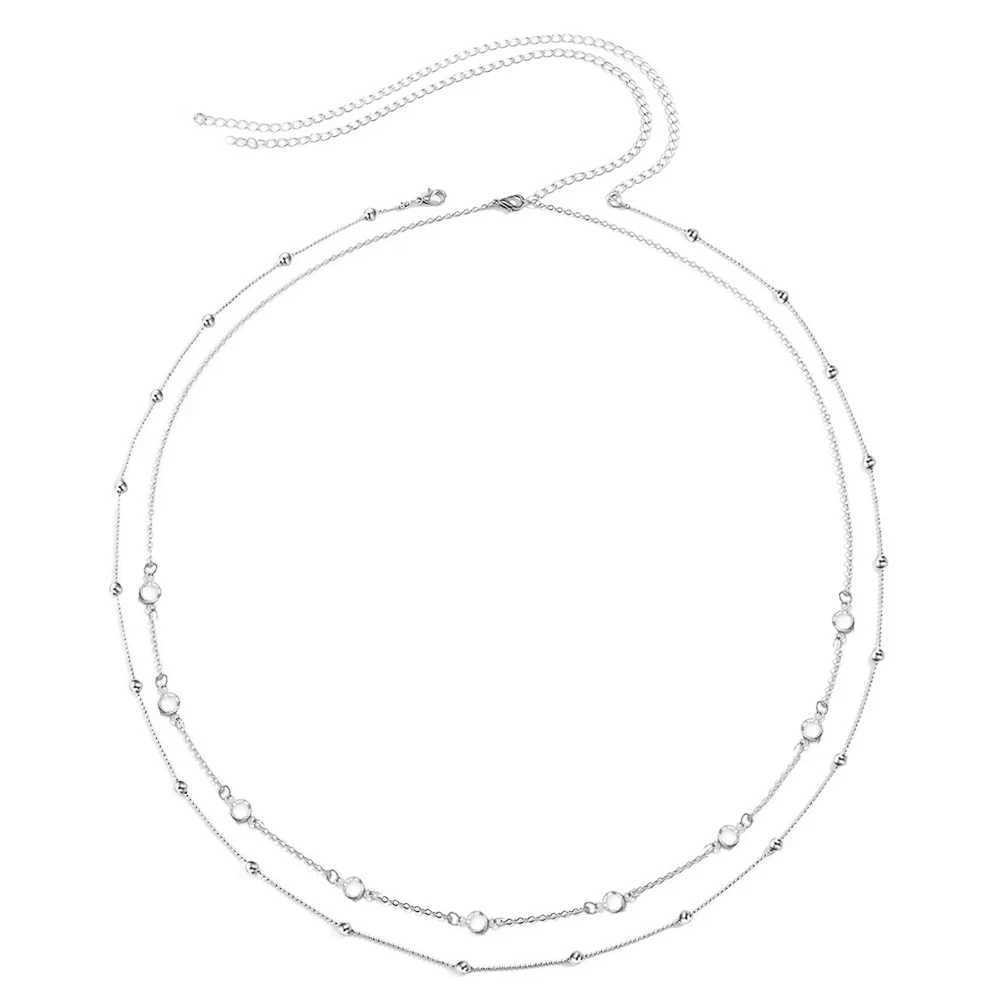 MinaMama 2022 New Stainless Steel Bikini Jewelry Crystal Waist Chain Belly Chain for Warm Girls Minimalist Sexy Body Accesorios X250410