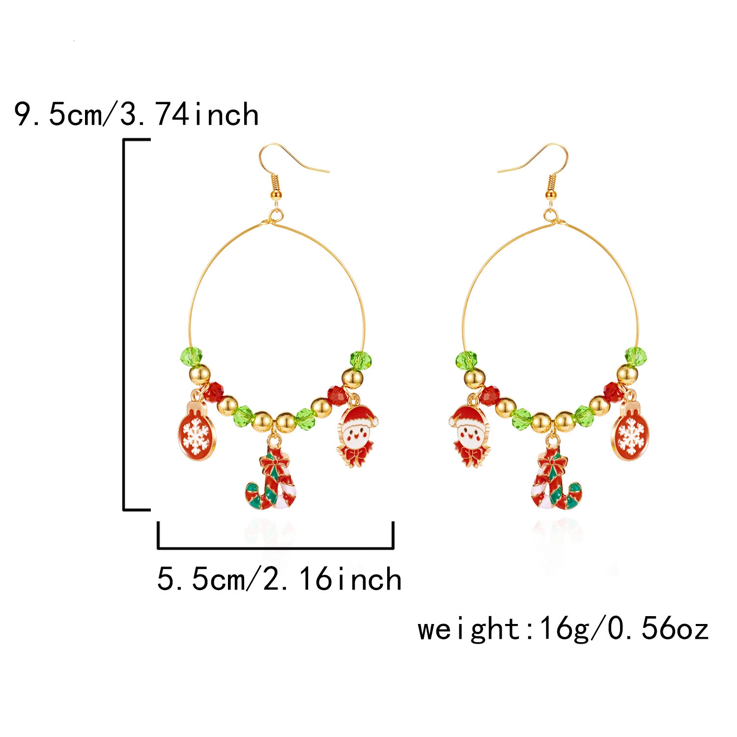 Christmas Drop Earrings Hoop For Women Shiny Santa Claus Xmas Tree Snowman Elk Snowflake Long Tassel Dangle Earring Gifts 251031