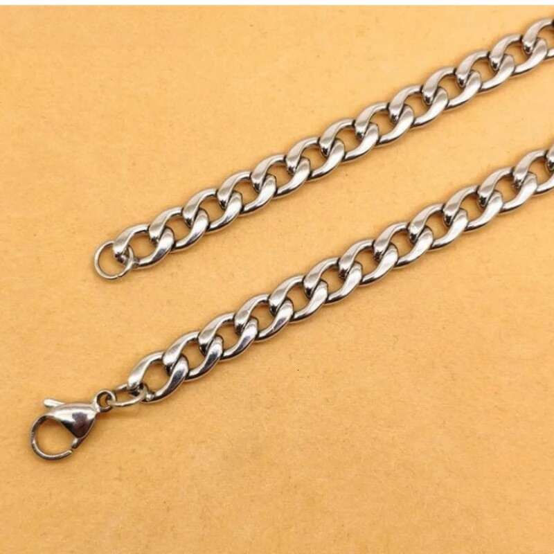 HNSP 316L Stainless Steel Cuban Chain Necklace For Men Male Jewelry Accessories