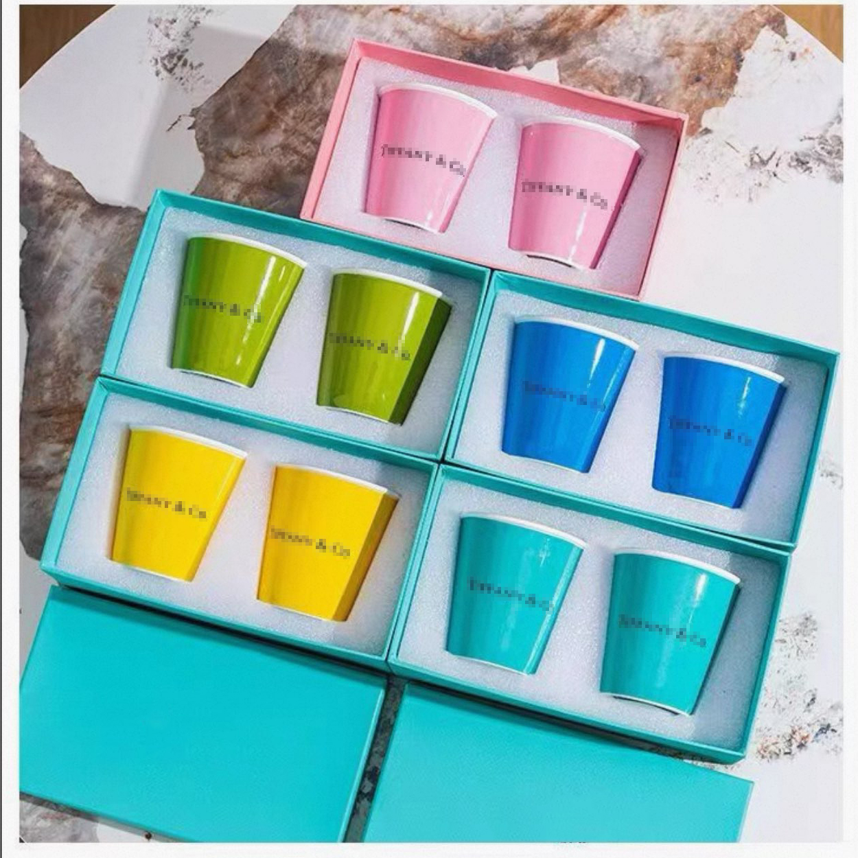 Elegant 2PCS Ceramic Mugs Set - High-Quality Porcelain Coffee & Tea Cups with Gift Box and Bag, Ideal Wedding & Birthday Presents