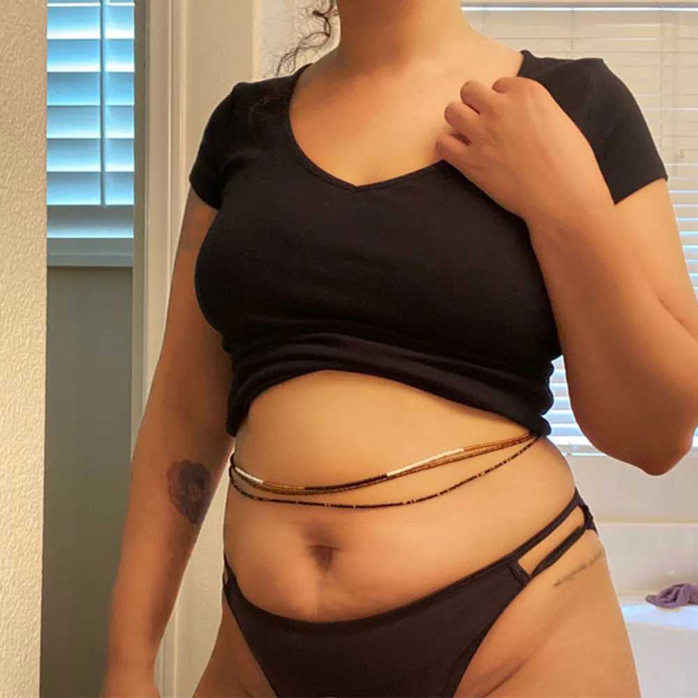 Colorful elastic waist and abdomen chain African belly chain waist bead body chain warm girls body summer bohemian jewelry accessories X250410