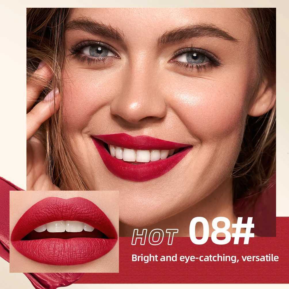 QIBEST 1PC Sexy Matte Lipstick Waterproof Long Lasting Color Rendering Non-stick Velvet Lips Liner Pencil Woman Makeup CosmeticsT251110