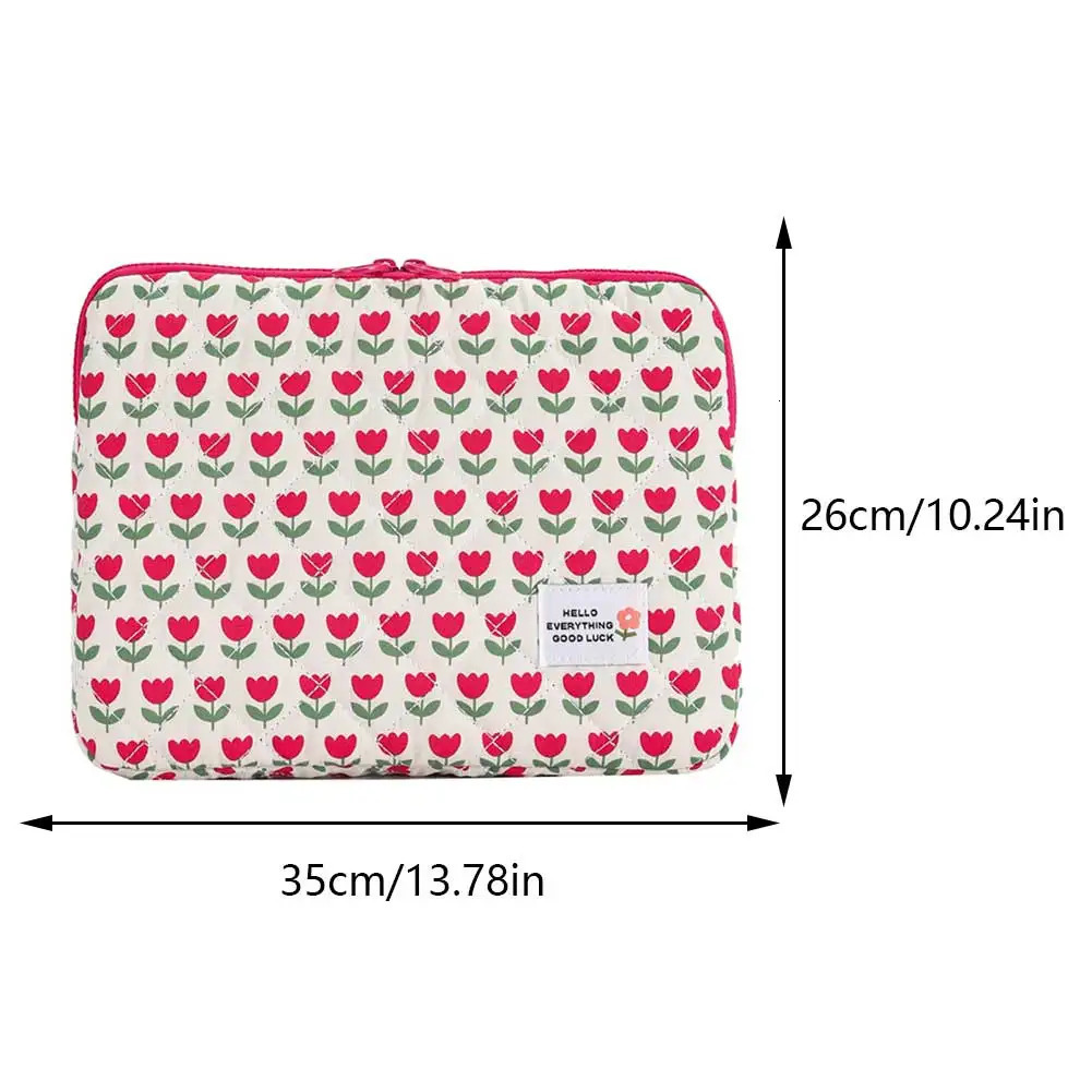 Ins Flower Pattern Cute Laptop Sleeve Bag 11 13 14 15 Inch for Ipad Pro12.9 Notebook Tablet Pouch For Air 13.6 HP ASUS250403