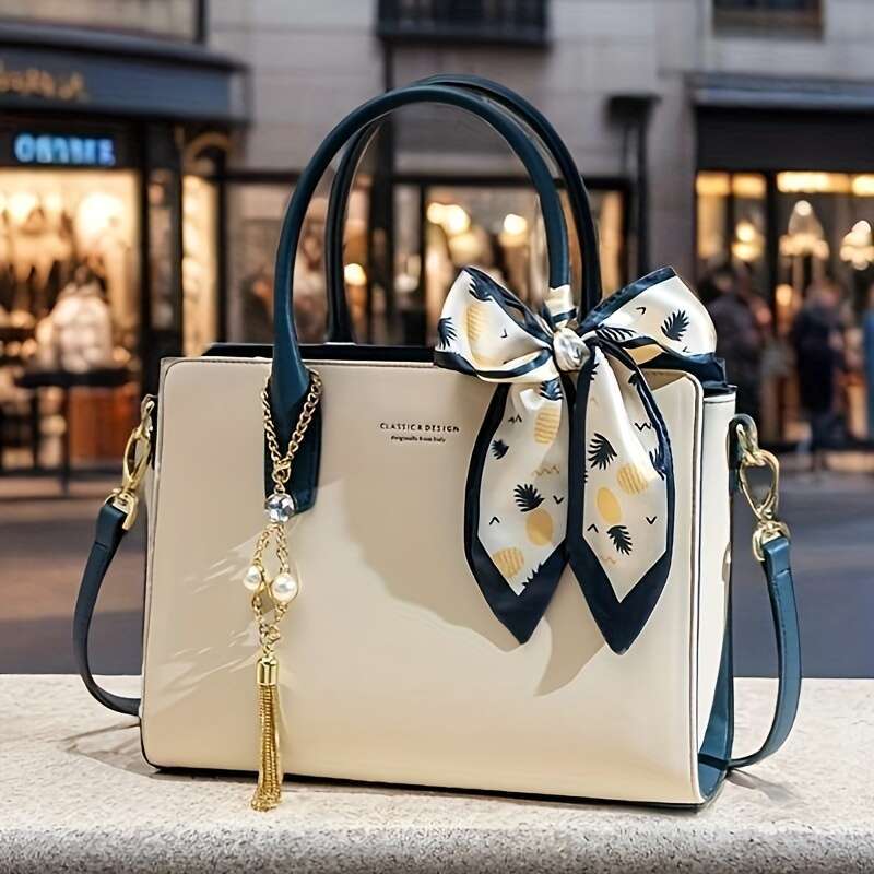 New Versatile Tote Large Capacity Crossbody Women's Bag, Suitable for Women - Elegant Occasions with Charming Details