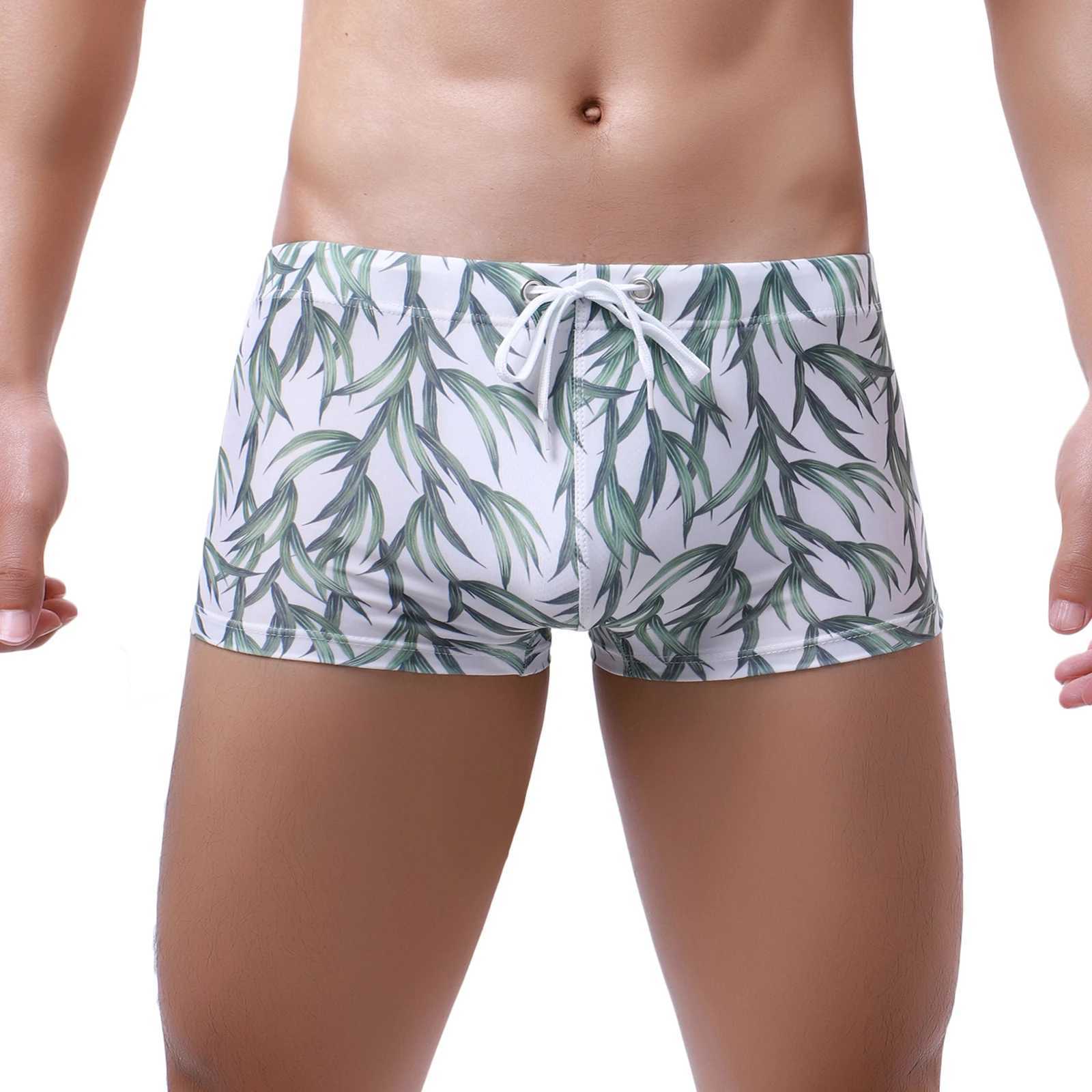 Mens Boxing Swimsuit Fashion Printed Style Lace Top Swimsuit Summer Beach Wear Swimsuit ShortsW250410