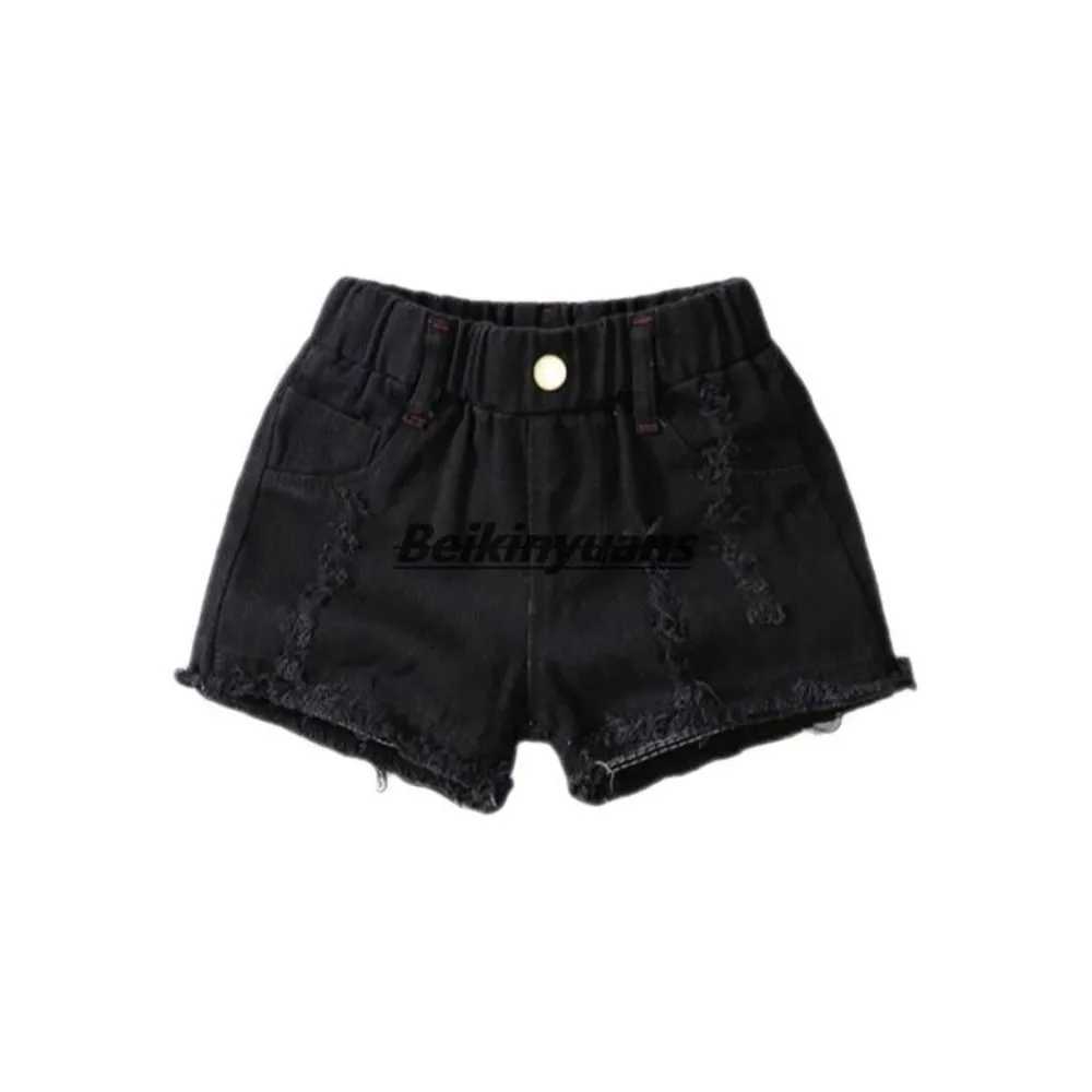 Girls denim shorts childrens summer underwear childrens western sle cuhk summer trousers joker teenagers tight pants Z250410
