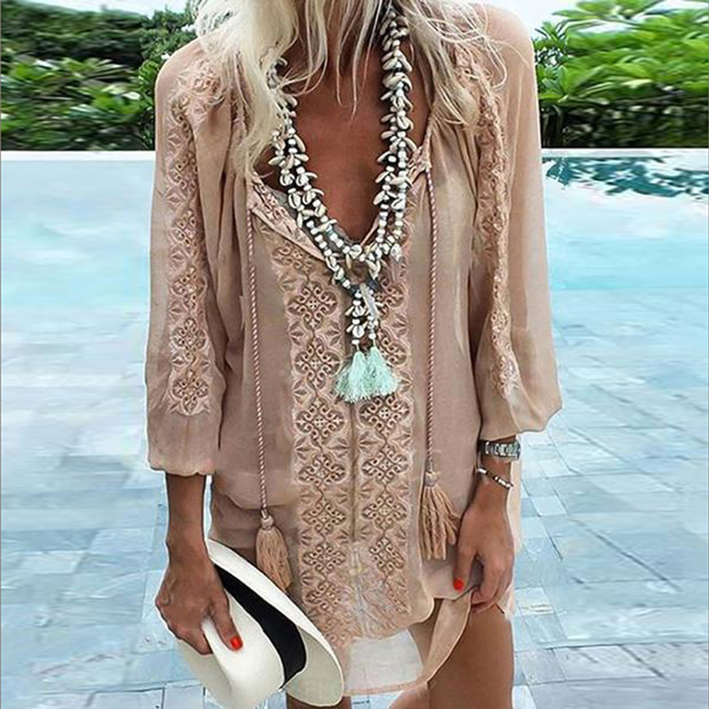 Chiffon patchwork long sleeved loose oversized top chiffon skirt