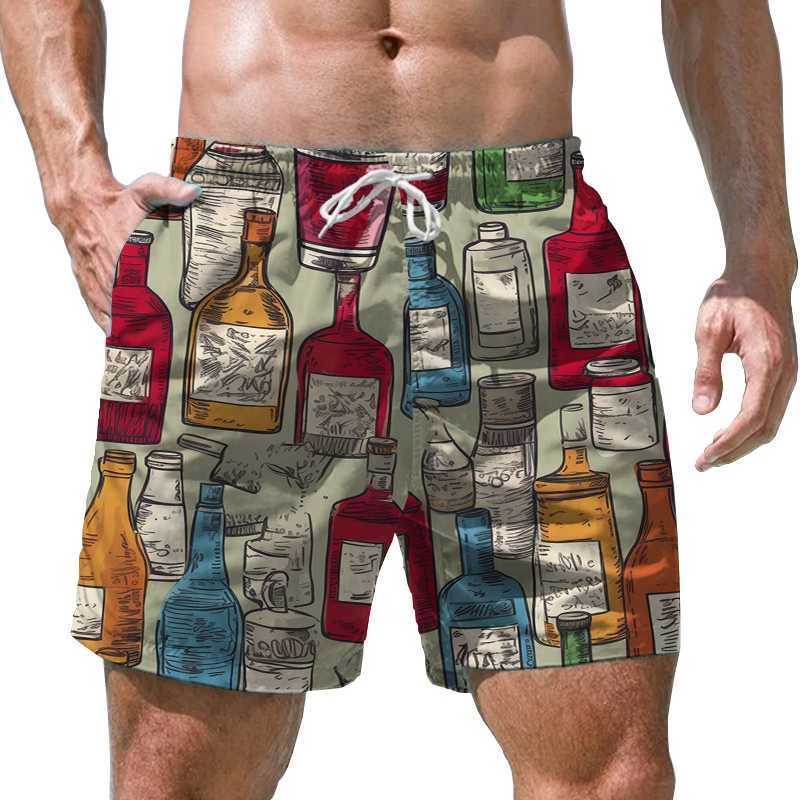 Retro and fun 3D printed mens shorts quick drying swimming shorts casual beach shorts oversized sports shorts trending mens clothing X250410