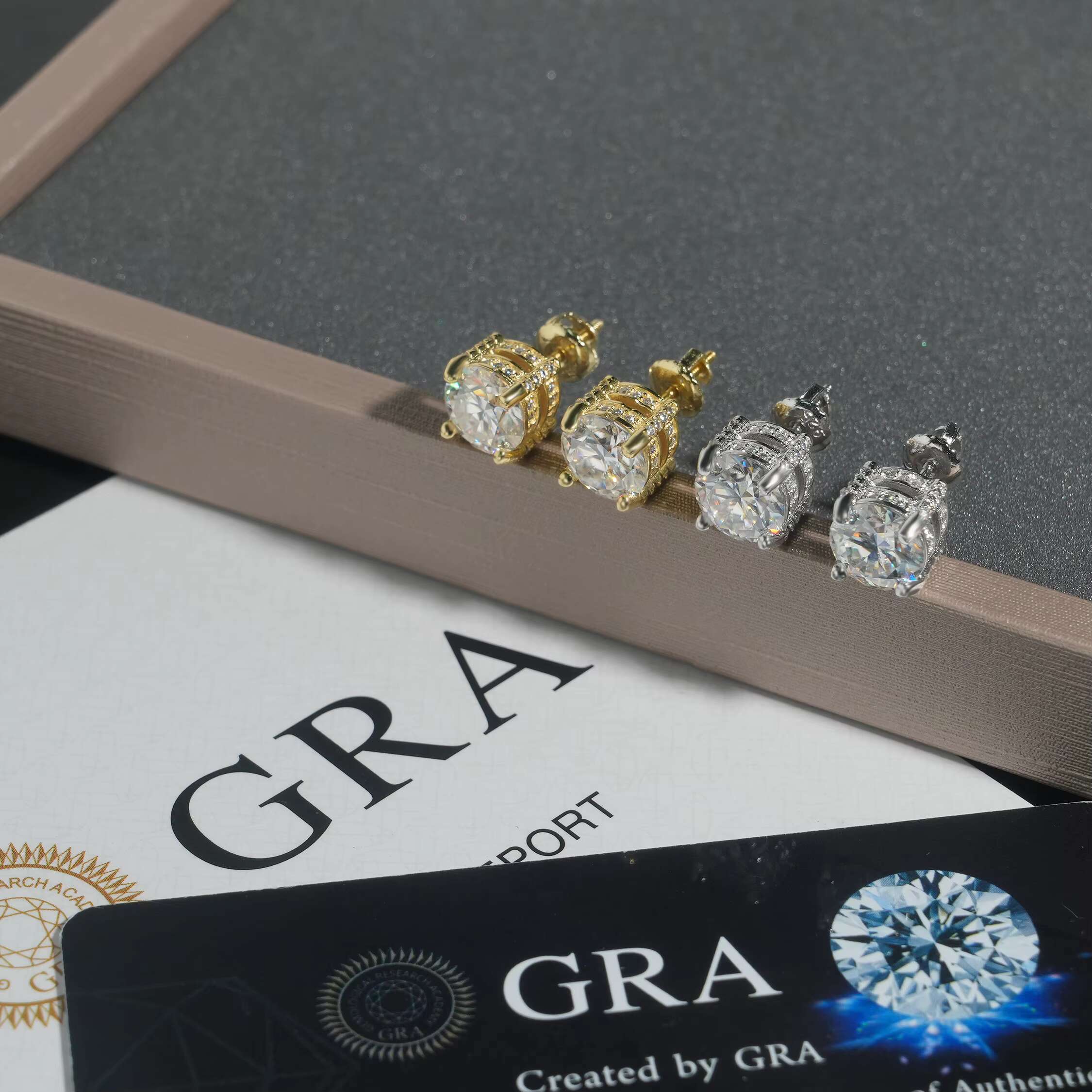 8mm Fashion Jewelry High Quality Hot Selling Low Price 925 Sterling Silver Vvs Moissanite Iced Out Men Women Dangle Earrings