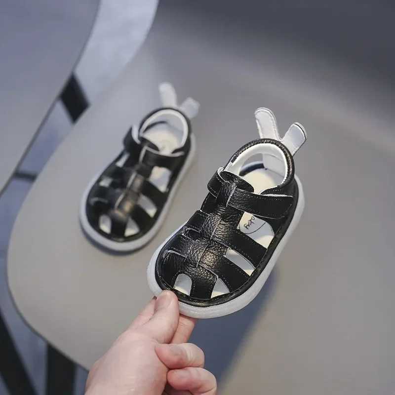 Baby girl genuine leather sandals boys summer shoes baby toddler shoes anti slip soft sole childrens casual beach sandals Z250410