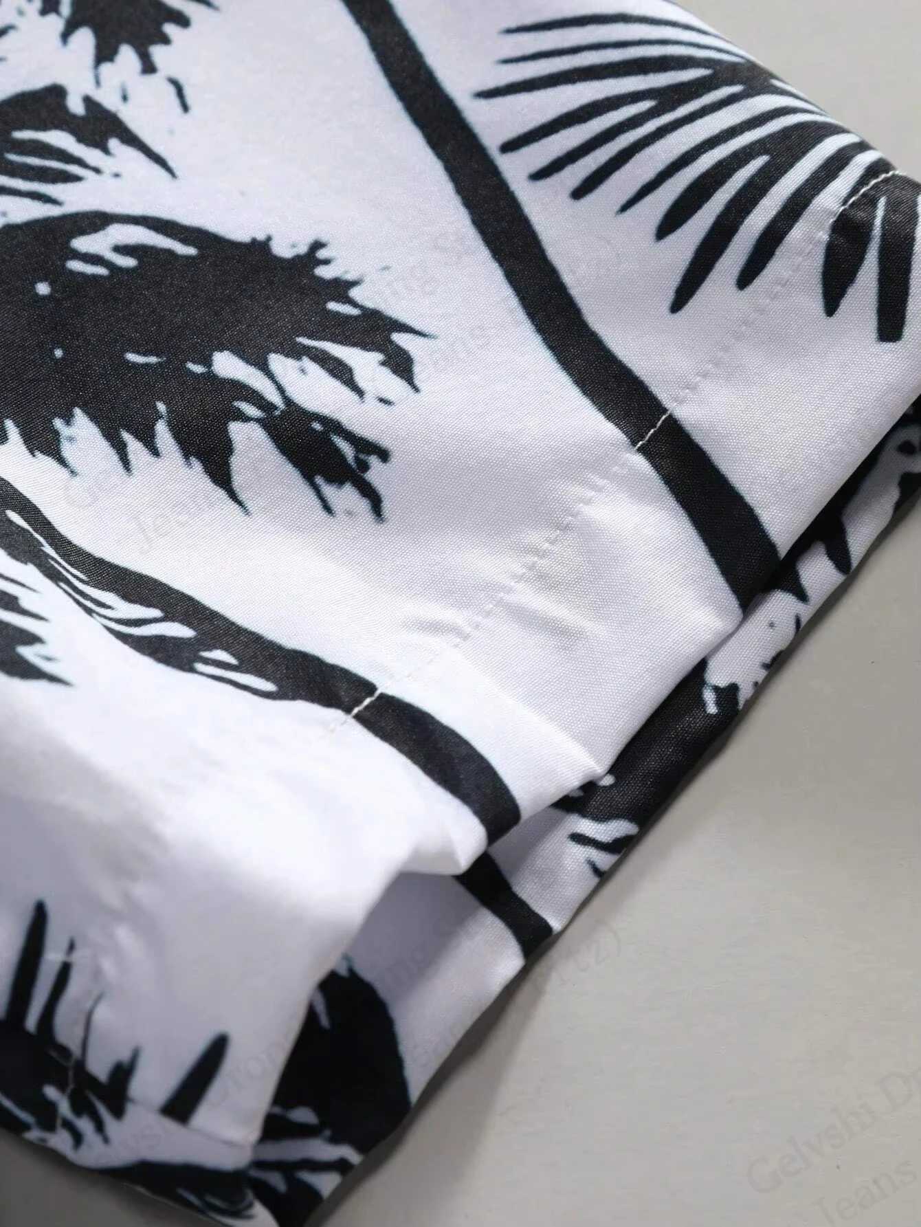 Summer Hawaiian shirt animal palm tree 3D printed shirt mens fashionable beach shirt casual short sleeved shirt X250410
