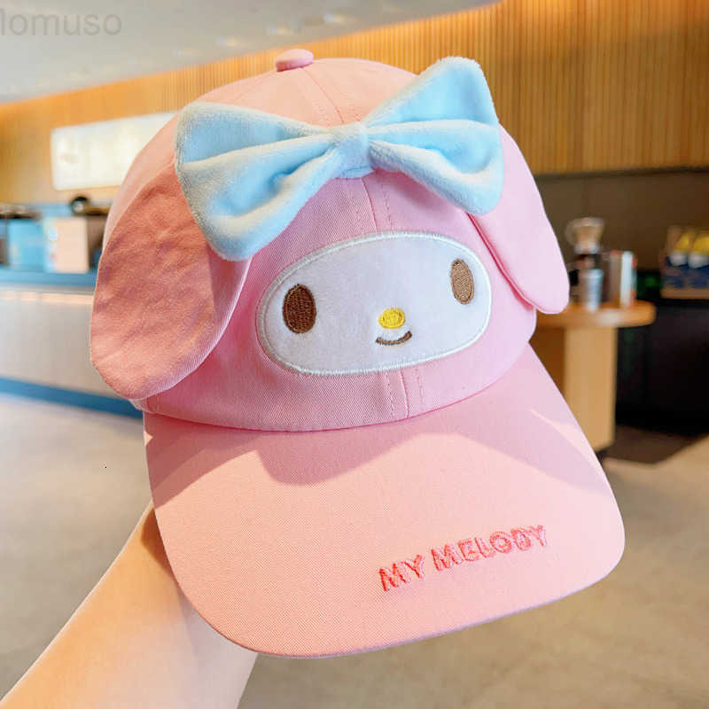 Sanrio Kuromi Childrens Cartoon Baseball Cap Boys and Girls Versatile Fashion Trendy Summer Sun Protection Visor Cap H251110