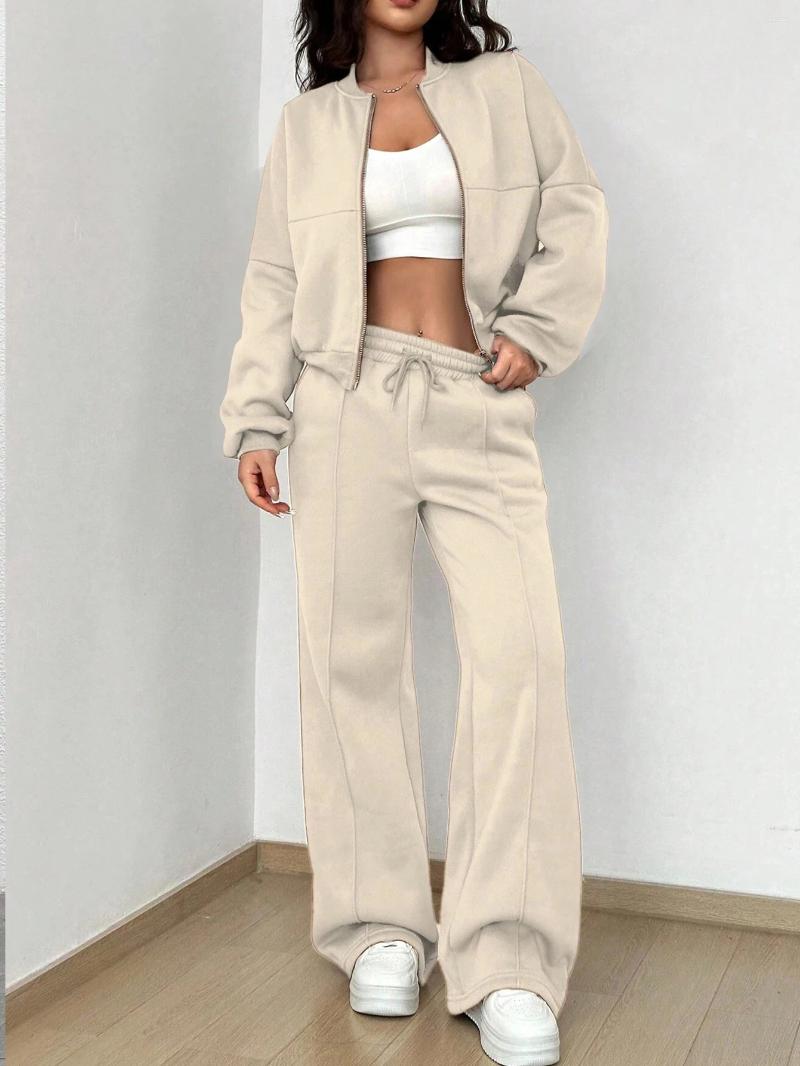 Women's Two Piece Pants Casual Fit Suit Trousers Set No Decoration Fashionable Long Outfit Suitable For Various Occasions