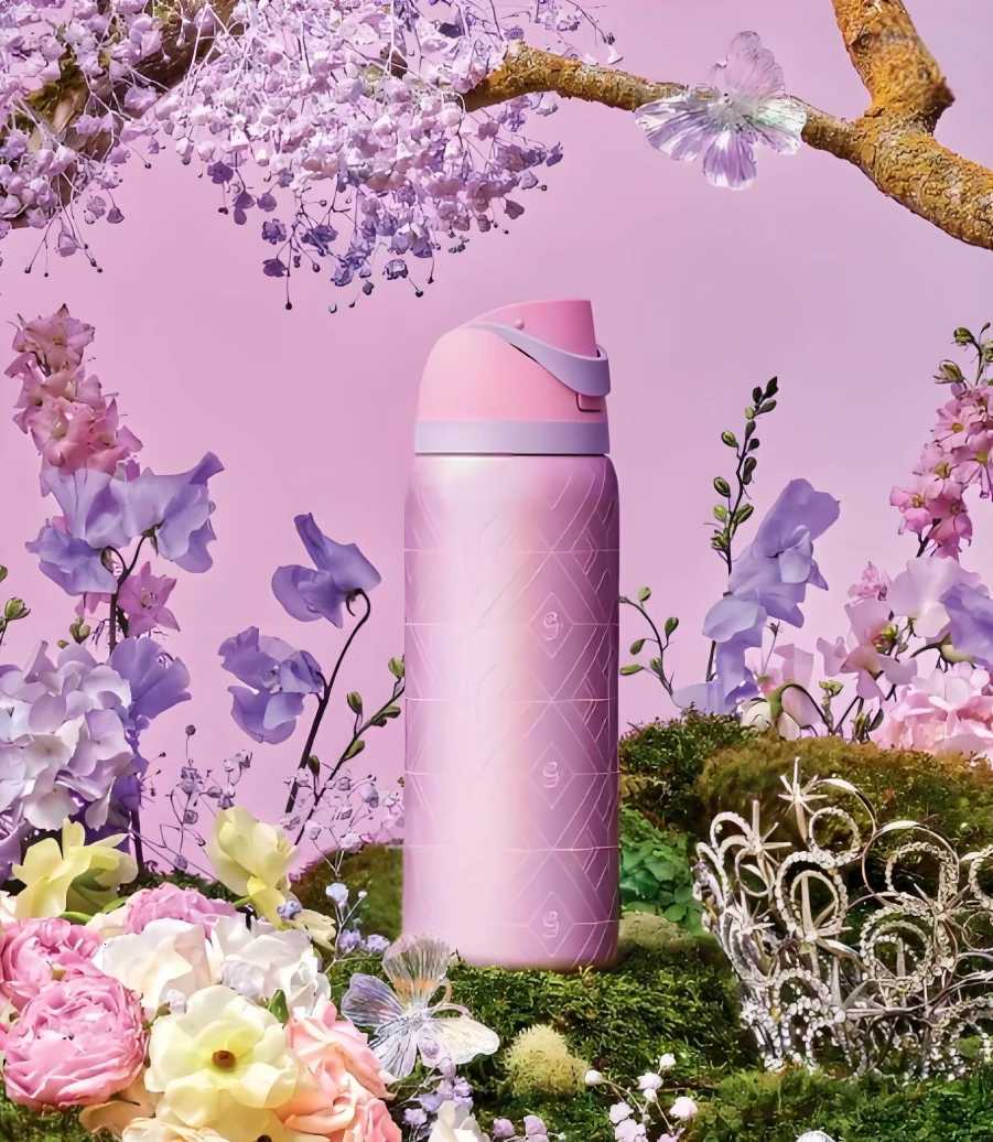 Fashionable cup Insated 32oz ED Stainless Steel Travel g with Handle Straw Leakproof Flip Lid Gym Hiking Gift Y251110