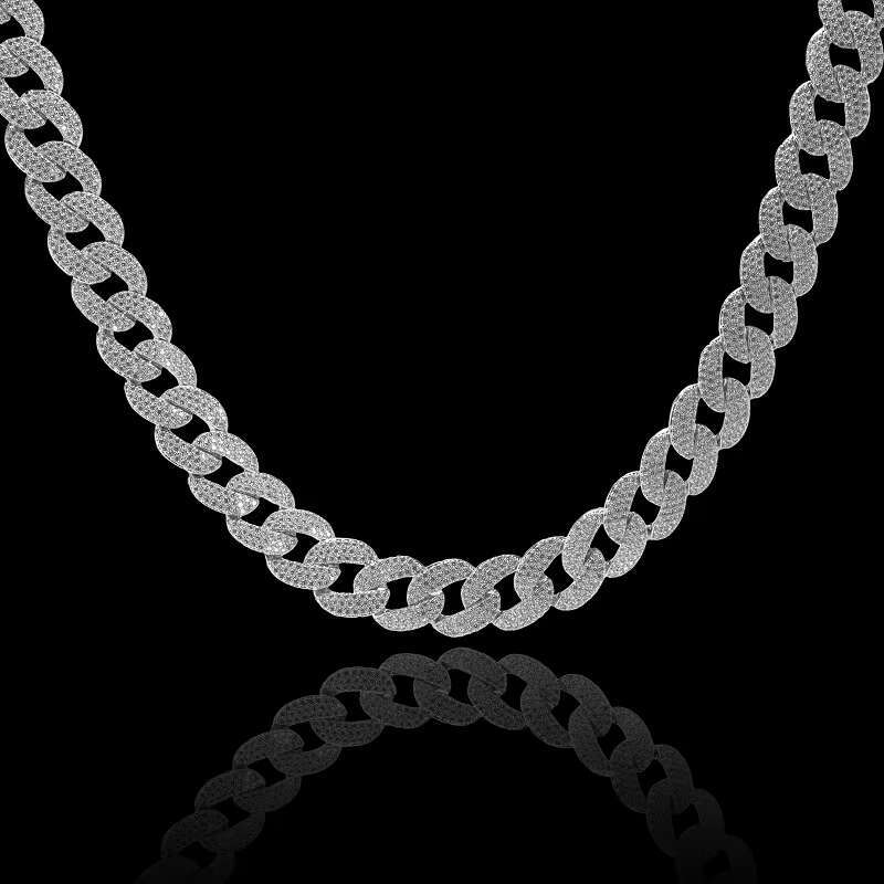 14k/Gold Plated Miami Cuban k Necklace Men's Hip Hop Figaro Style with Sand and Stone Mainly Made for Brass Wedding Gifts