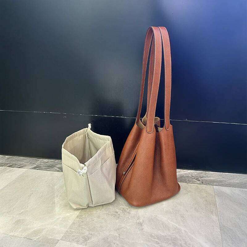 Mendy Large Women's Vintage Bucket 26CM Tote Hobo Bag for Women Soft Leather Underarm Shoulder Purse Handbag New