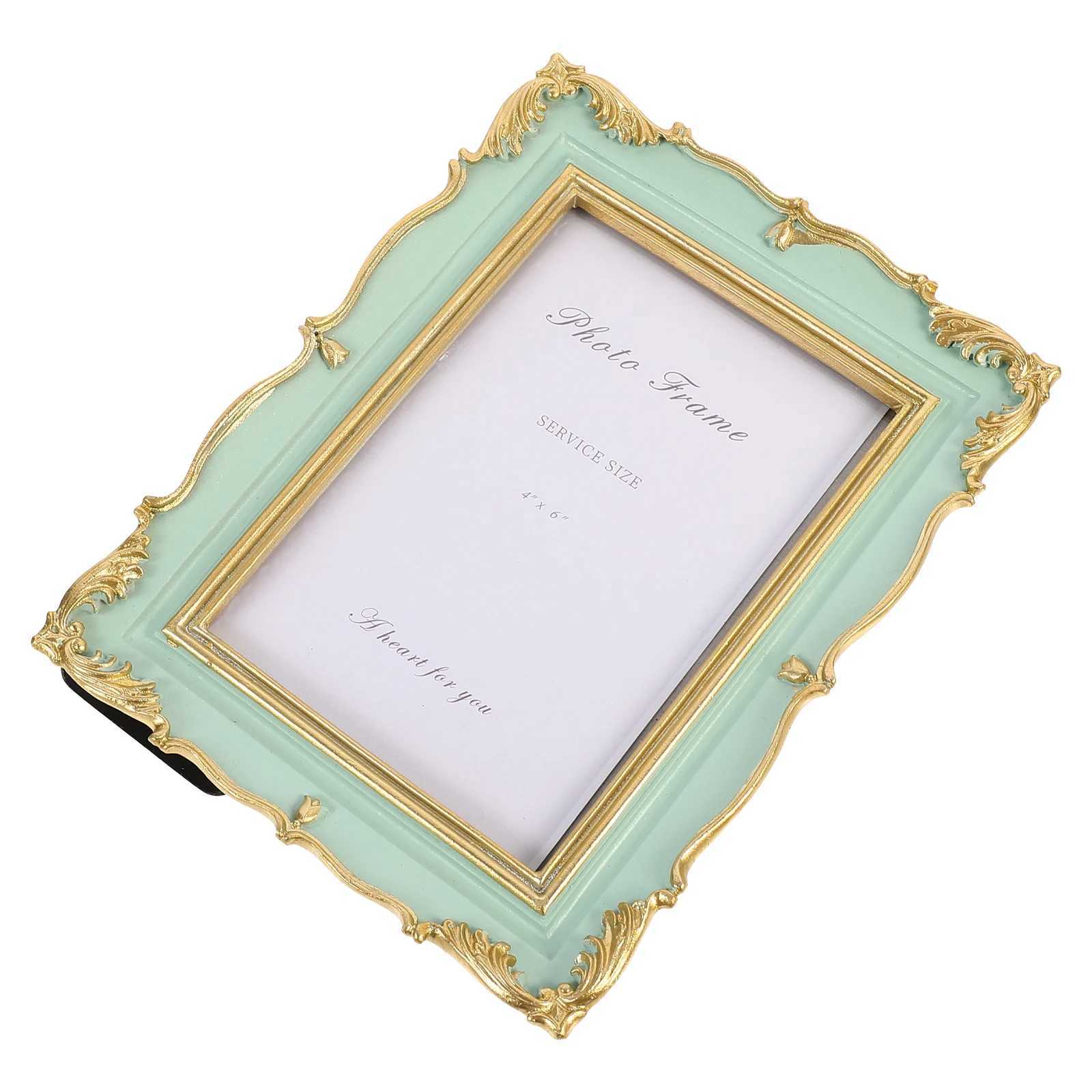Resin Glass Vintage Photo Retro Picture Holder Home Decor Wedding Gift Frame Portrait Display Artistic Keepsake Storage L251110 H260306