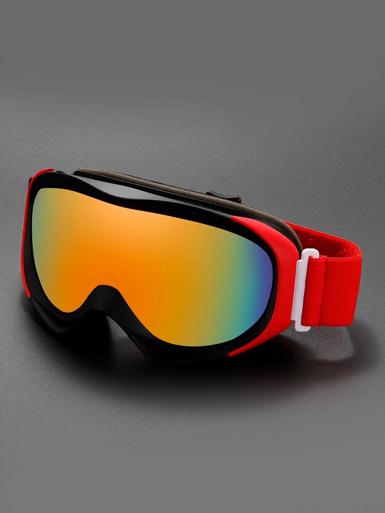 Dual-layer two-color spherical frame anti-fog ski goggles outdoor sports goggles K251110