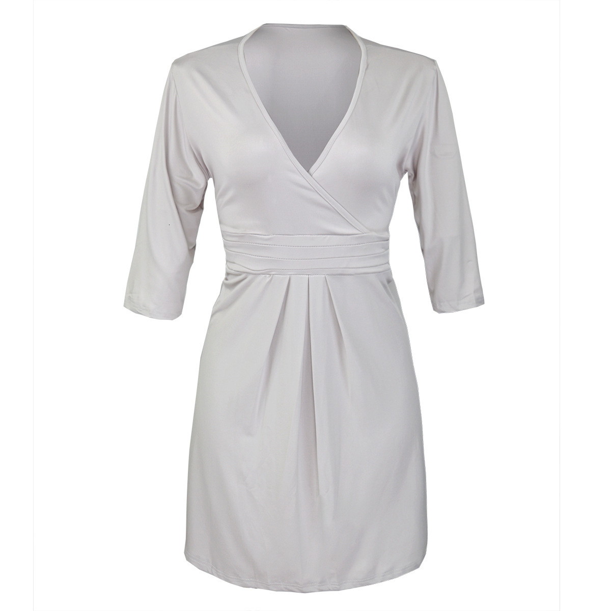 2025 OL Office V-Neck Medium Sleeve Slim Fit Dress Large Women's Wear
