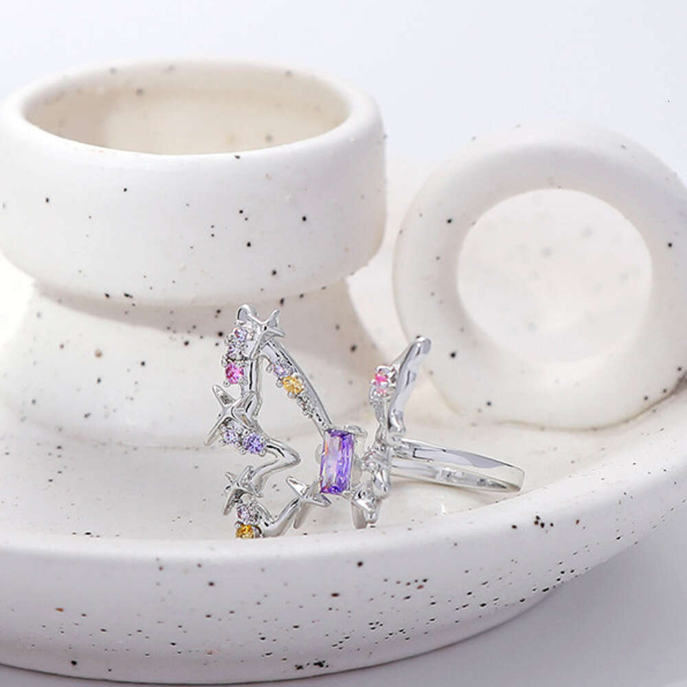 Fashion Hollow Butterfly INS Style Niche Non-Fading Elegant Design Versatile Cross-Border Index Finger Ring
