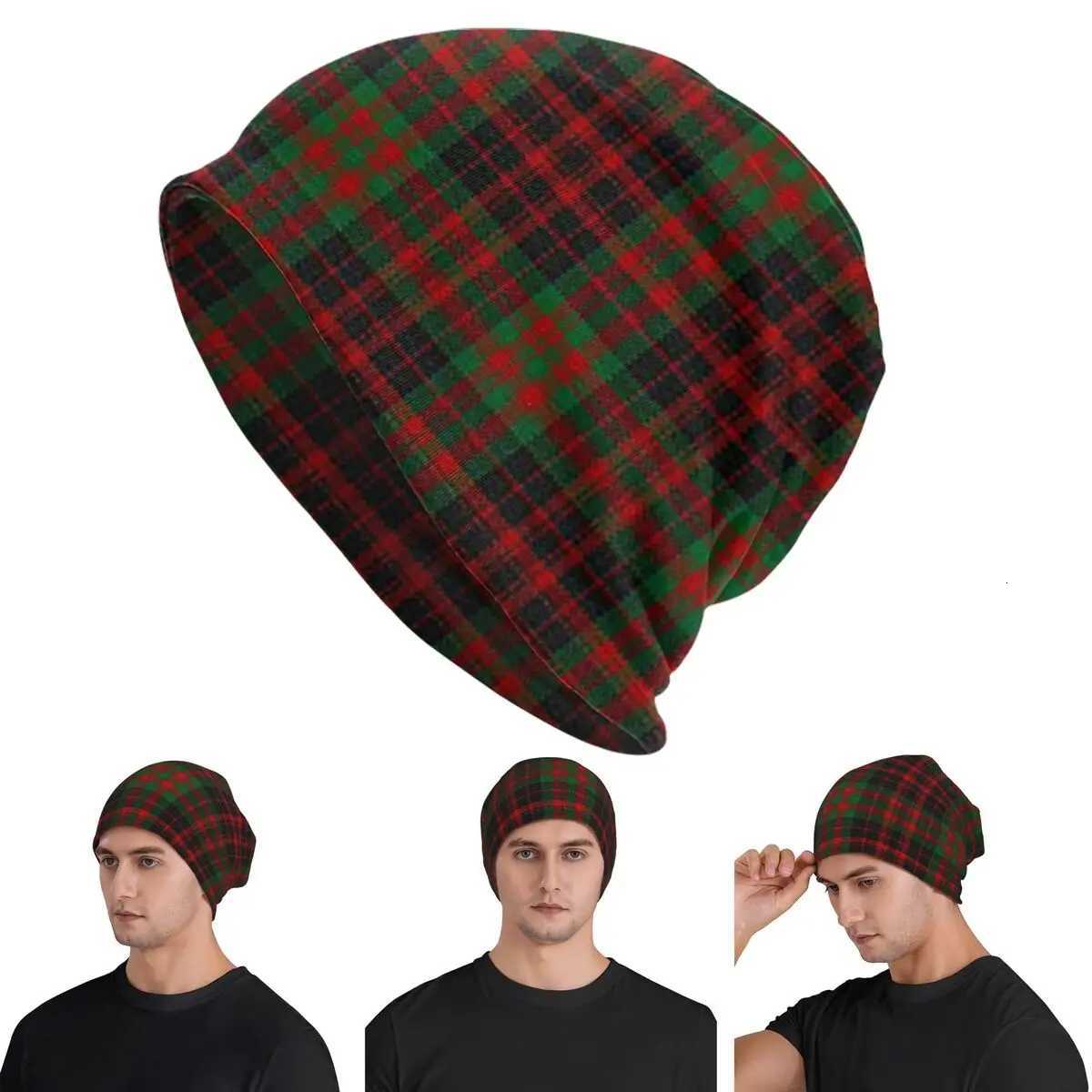 Clan Moffat Tartan Men Women Adult Beanies Caps Knitted Bonnet Hat Warm Hip Hop Autumn Winter Outdoor Skullies HatsXJ251110