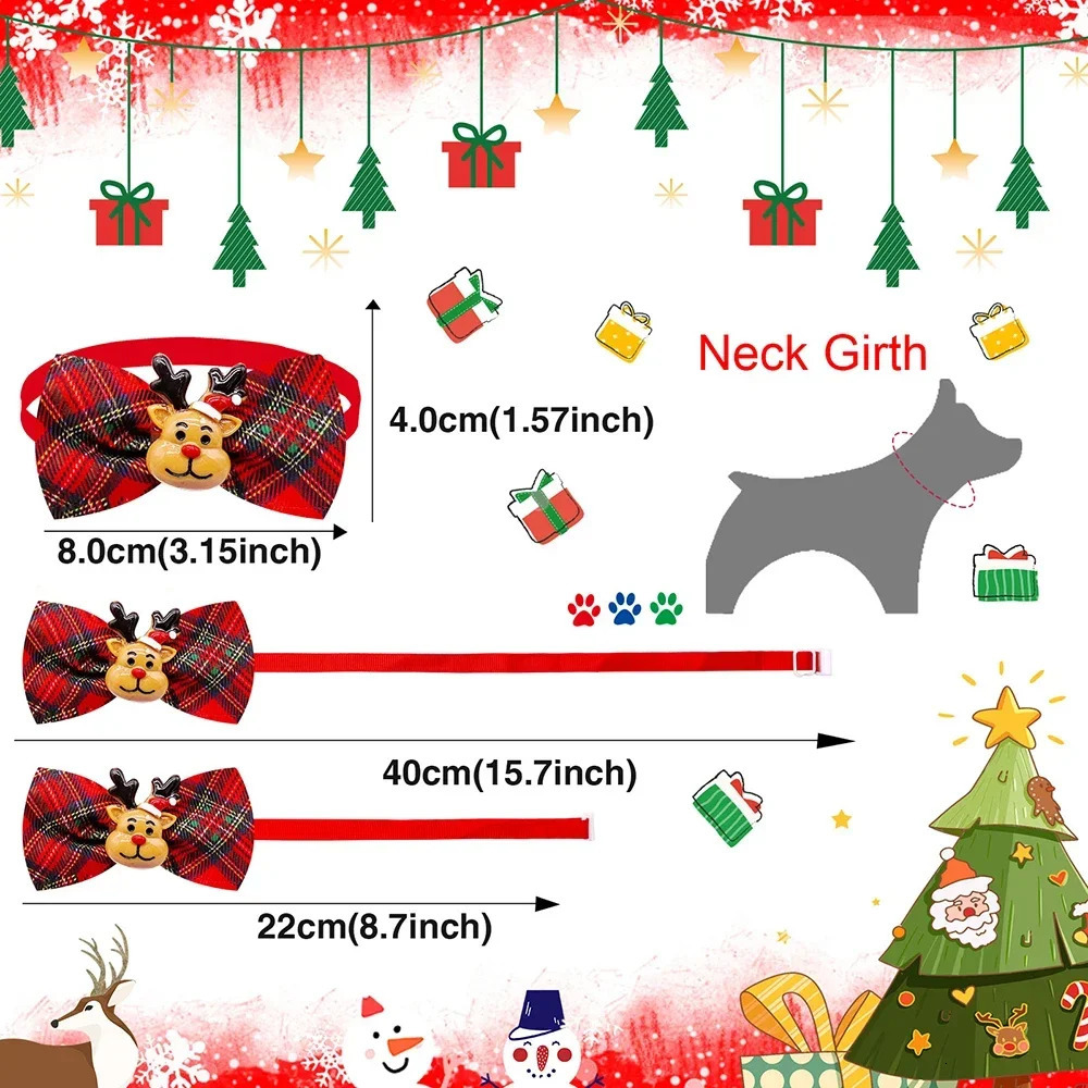 50100pcs Christmas Dog Bowties For Dogs Bow Tie Collar Dogs Xmas Dog Supplies Pets Dogs Grooming Accessories For Small Dogs 251110