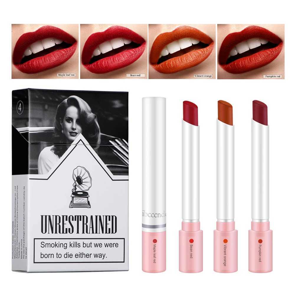 4 Colors Makeup Lipstick Cosmetics Lipstick Set Lip Tint Lip Gloss Waterproof Maquillaje Matte Long Lasting Make Up Pomade KitsT251110