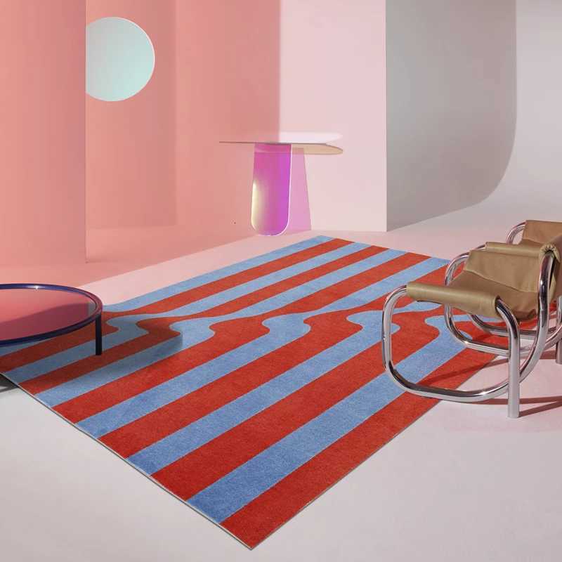 Nordic Living Room Decoration Vintage Carpet Irregular Washable Floor Mat Light Luxury Rugs for Bedroom Fluffy Soft Lounge Rug Y251110